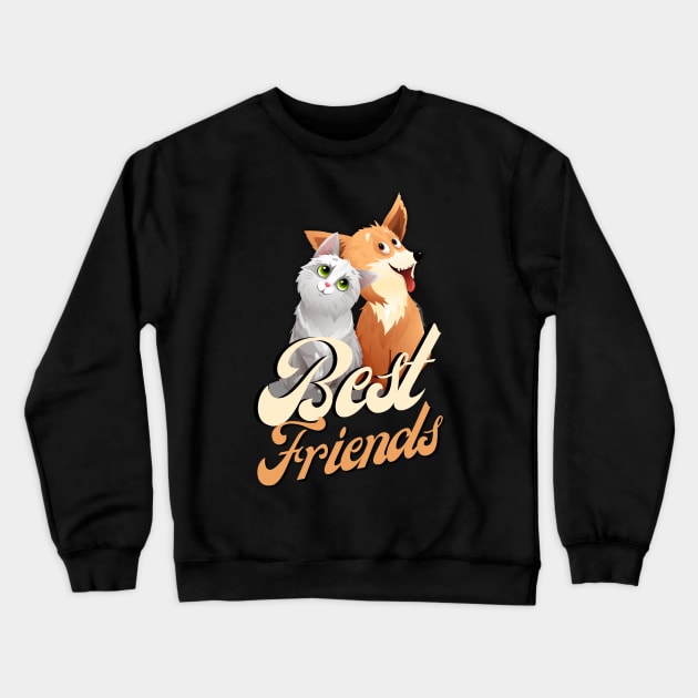 Best Friends Crewneck Sweatshirt by Tharaka Bandara